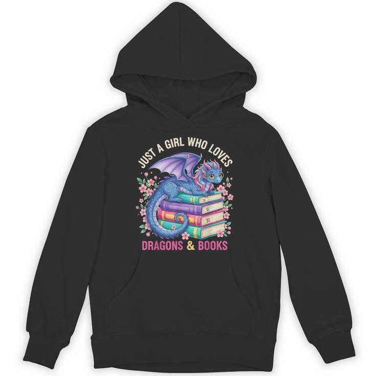 Just a Girl Who Loves Dragons And Books Dragon Reading Unisex Hoodie