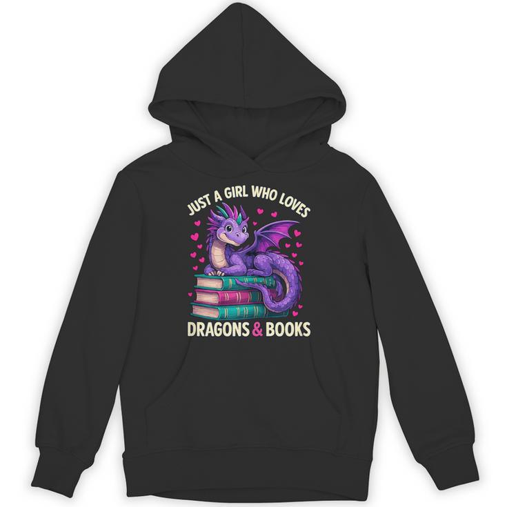 Just a Girl Who Loves Dragons And Books Reading Unisex Hoodie