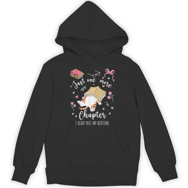 Just One More Chapter I Read Past My Bedtime Cat Book Lover Unisex Hoodie