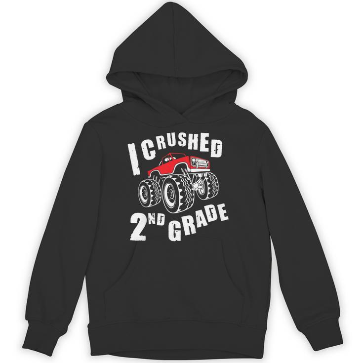 Kids I Crushed 2nd Grade Monster Truck School Graduation Unisex Hoodie