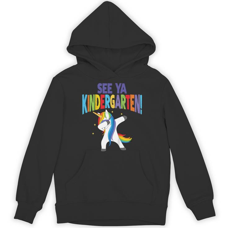 Kids Dabbing Unicorn Kindergarten Graduation See Ya Unisex Hoodie