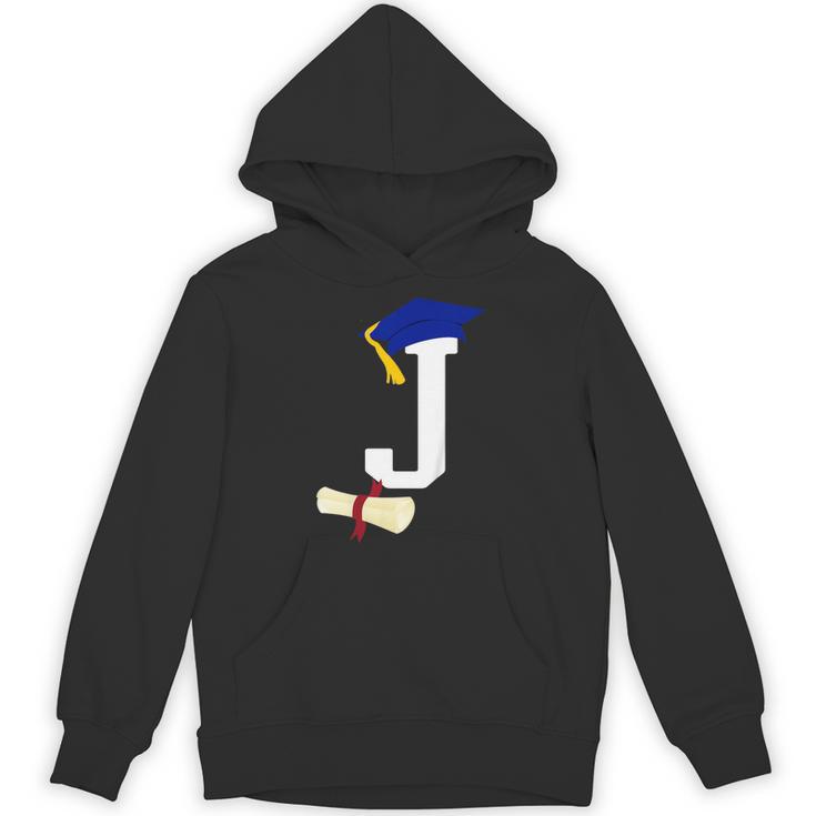 Kids Initial J Letter For Boys Preschool Graduation Kindergarten Unisex Hoodie