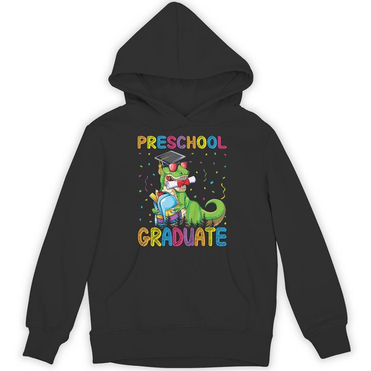 Kids Preschool Graduate T-Rex Dinosaur Preschool Graduation Unisex Hoodie