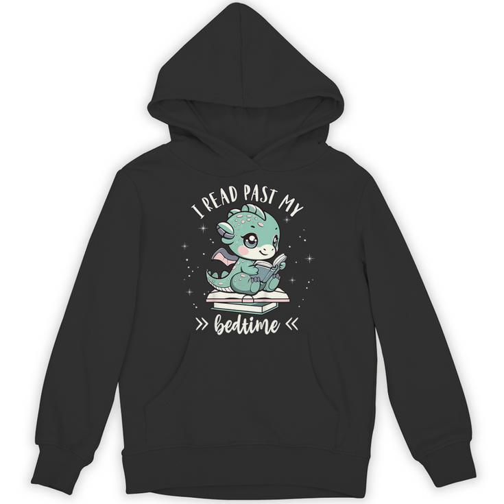 Kids I Read Past My Bedtime Cute Book Dragon Pajama Unisex Hoodie