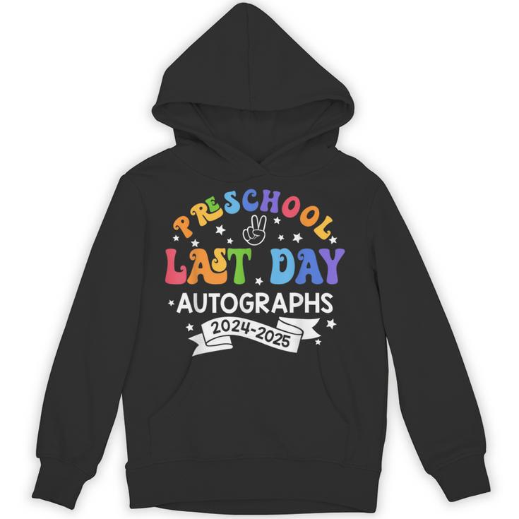 Last Day Of School Year 2025 Preschool Autograph Graduation Unisex Hoodie