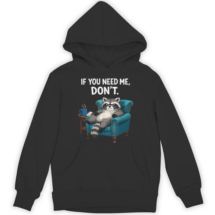 Lazy Raccoon Sarcastic Introvert Humor Japanese Animal Unisex Hoodie