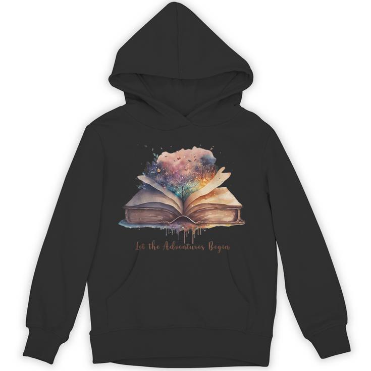 Let The Adventures Begin Book Lovers Magical Whimsical Art Unisex Hoodie