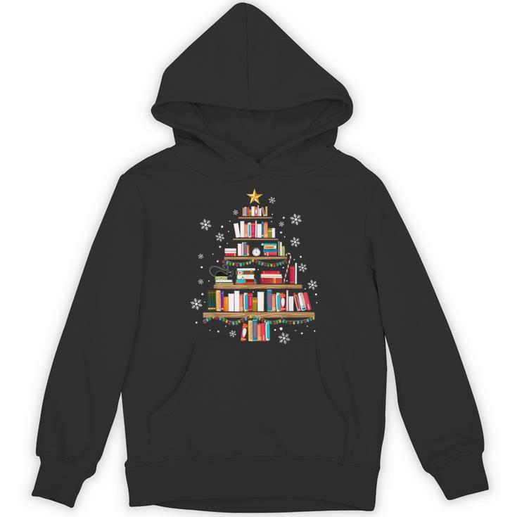 Library Books Christmas Tree Teacher Xmas Snowflake Unisex Hoodie