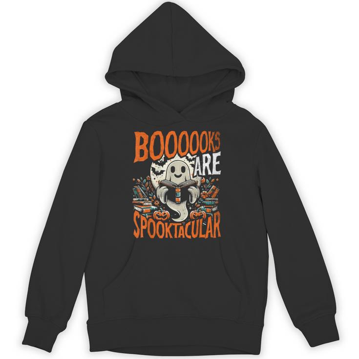 Library Halloween Book Lover Ghost With Books Unisex Hoodie