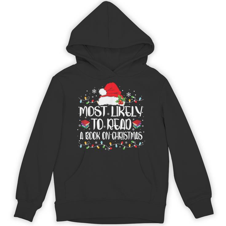 Most Likely To Read A Book On Christmas Family Matching Unisex Hoodie