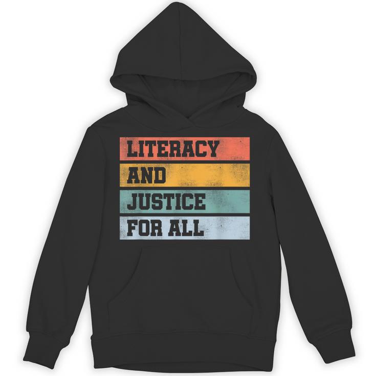 Literacy And Justice For All Stop Book Banning Banned Books Unisex Hoodie