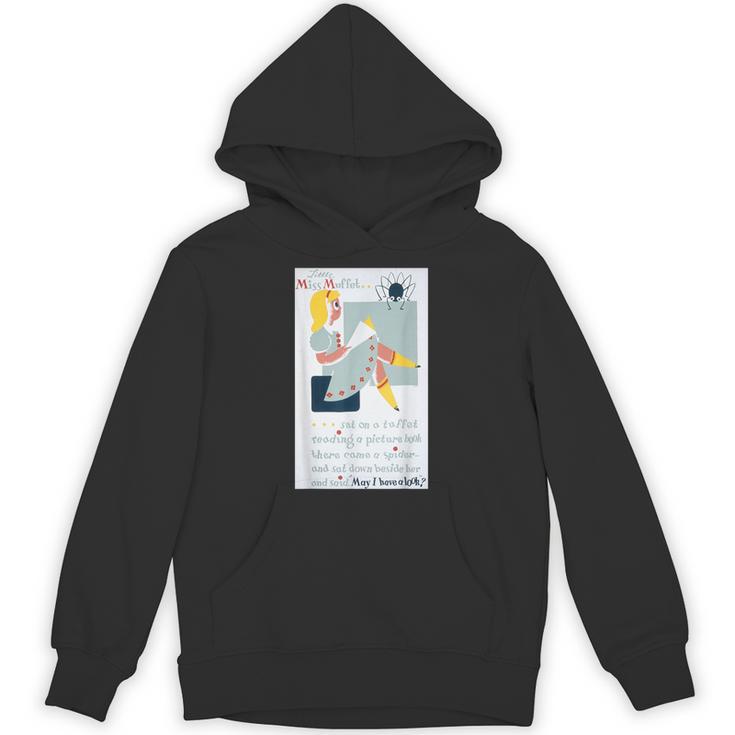 Little Miss Muffet Reading a Picture Book Unisex Hoodie