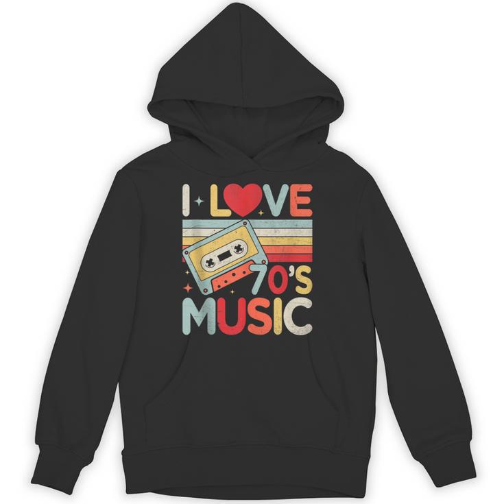 I Love 70's Music Retro Style Nostalgia Cassette 1970s Party Unisex Hoodie