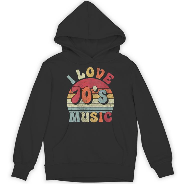 I Love 70's Music Retro Style Nostalgia Cassette 1970s Party Unisex Hoodie