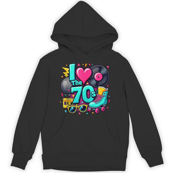 I Love The 70s Vintage Cassette Roller Vinyl Nostalgia 70s Unisex Hoodie