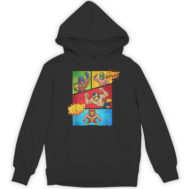 Lucha Libre Comic Book Mexican Wrestling Cartoon Wrestler Unisex Hoodie