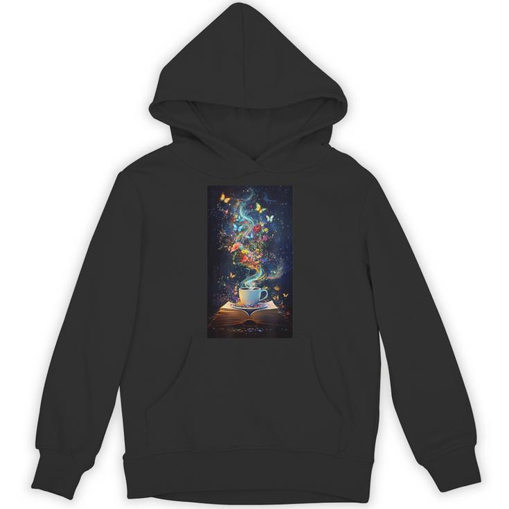 Magical Book Floral Coffee Books Nature Fantasy Unisex Hoodie