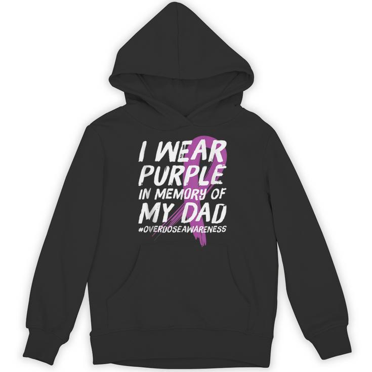 Memory Of Dad Wear Purple Overdose Awareness Unisex Hoodie Memory Of Dad Wear Purple Overdose Awareness Unisex Hoodie