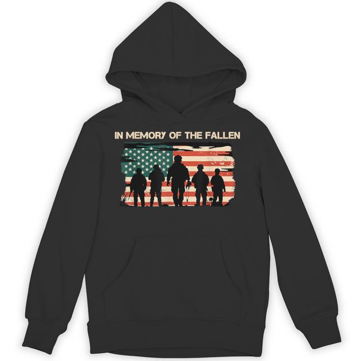 In Memory Of The Fallen American Flag USA Veterans Day Unisex Hoodie