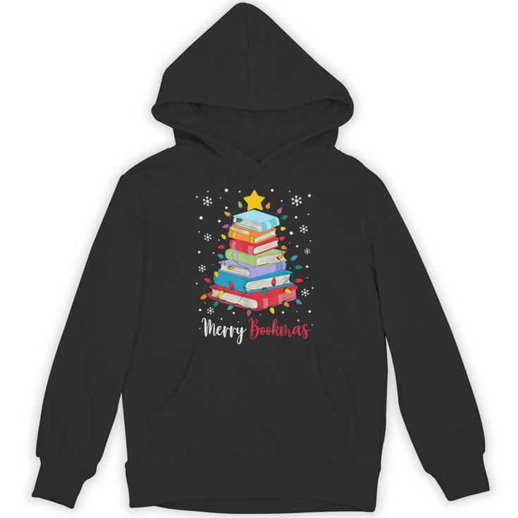 Merry Bookmas Book Christmas Tree Lights Xmas Men Women Kids Unisex Hoodie
