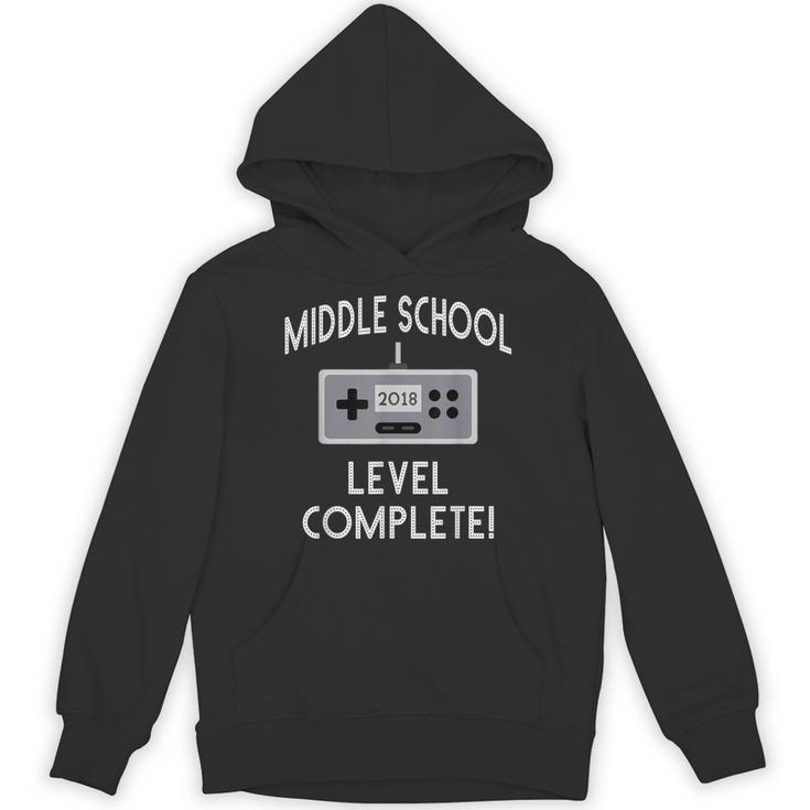 Middle School Graduation Shirt Level Complete Video Gamer Unisex Hoodie