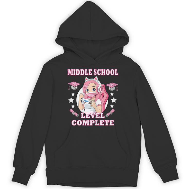 Middle School Level Complete Gaming Graduation Anime Girl Unisex Hoodie