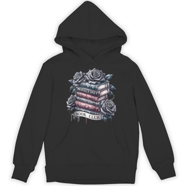 Morally Grey Book Club Floral Book Lover Graphic Unisex Hoodie