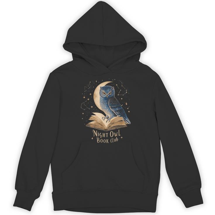 Night Owl Book Club Crescent Moon Late Night Reading Unisex Hoodie
