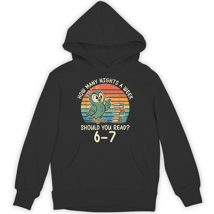 How Many Nights a Week Should You Read 67 Book Reading Meme Unisex Hoodie