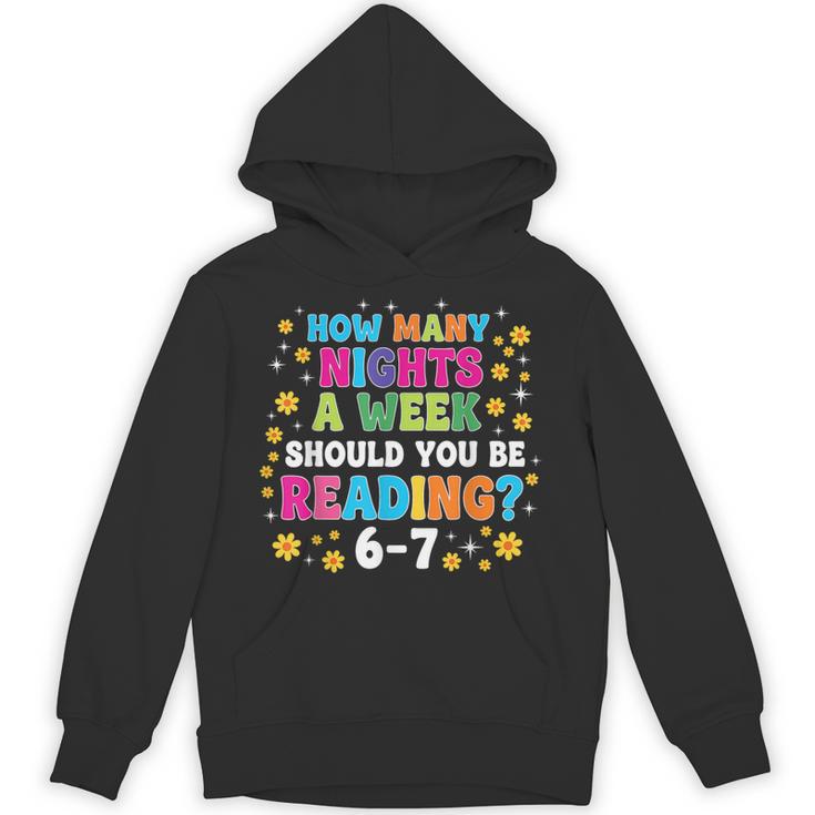 How Many Nights A Week Should You Be Reading 6-7 Book Lovers Unisex Hoodie