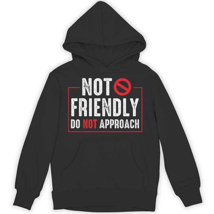 Not Friendly Do Not Approach Witty Introvert Tee Unisex Hoodie