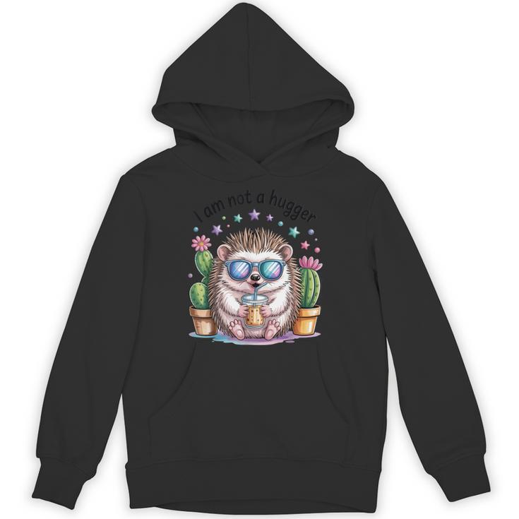 I Am Not a Hugger Introvert Hedgehog With Cactus Unisex Hoodie