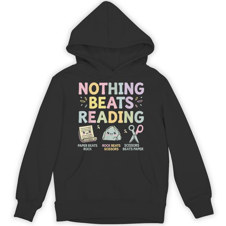 Nothing Beats Reading Book Librarian Across America Kids Unisex Hoodie