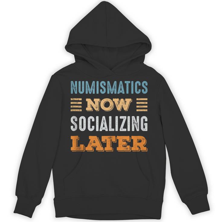 Numismatics Now Minimal Socializing Introvert Vintage Unisex Hoodie
