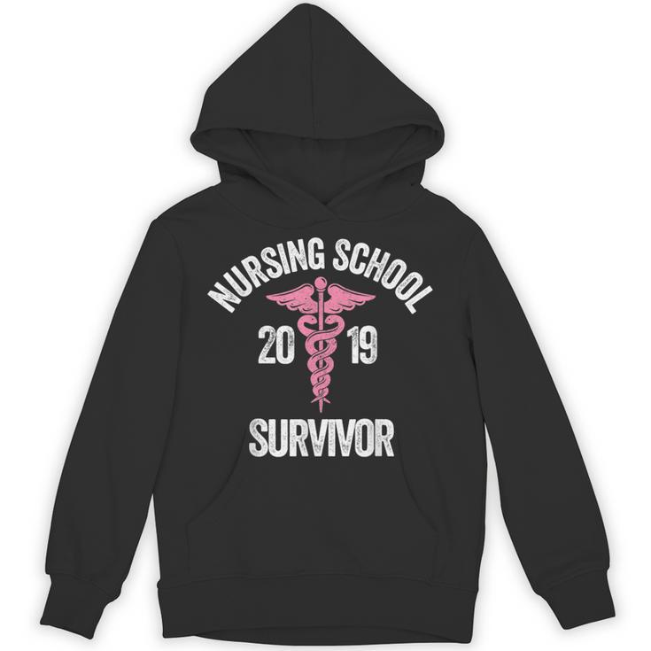 Nursing School Survivor Apparel Graduation Party Nurse RN Unisex Hoodie