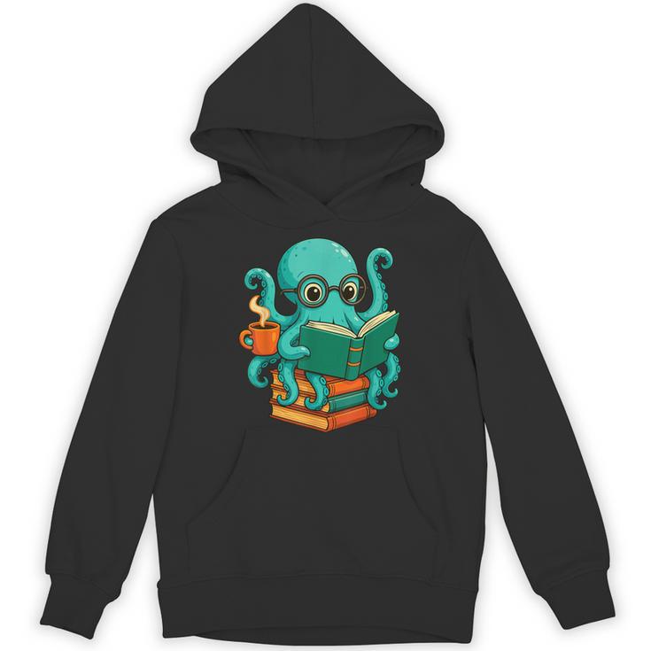 Octopus Reading Book Reading Bookworm Reader Unisex Hoodie