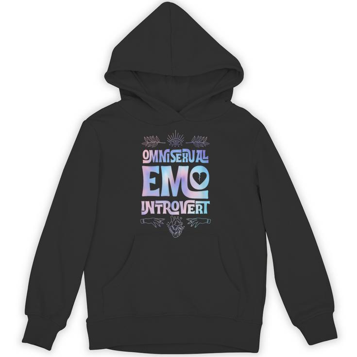 Omnisexual Emo Introvert Pride Trendy Mystic Teen Goth Style Unisex Hoodie Omnisexual Emo Introvert Pride Trendy Mystic Teen Goth Style Unisex Hoodie
