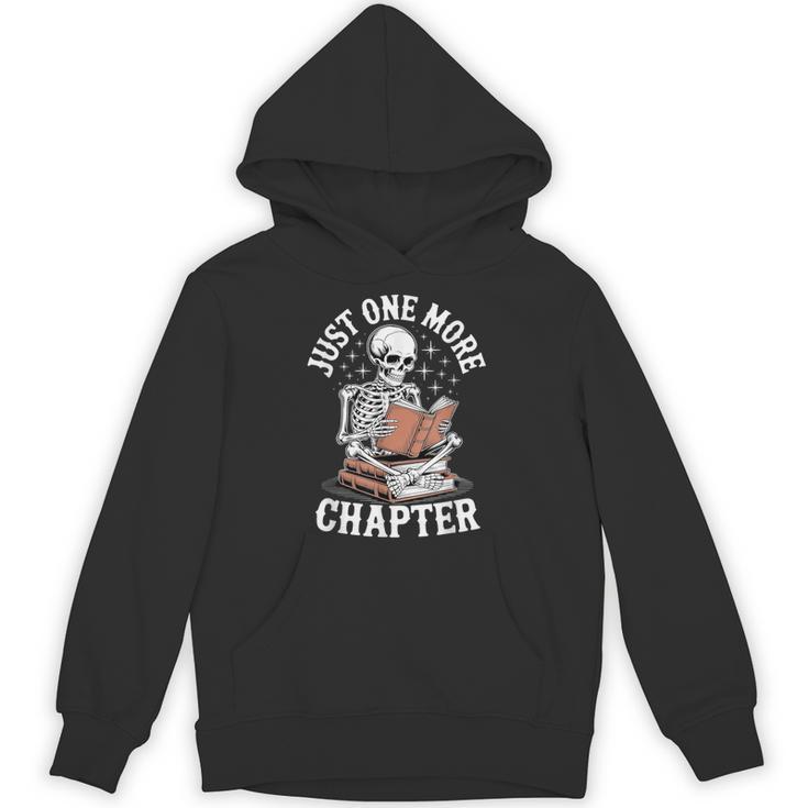 One More Chapter Skeleton Reading Books Lovers Readers Unisex Hoodie