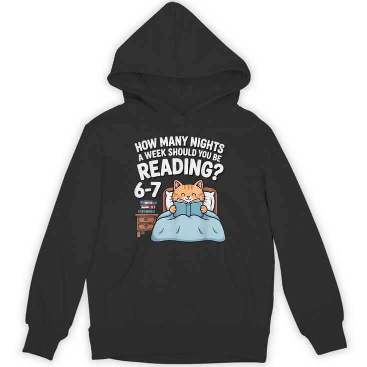 Orange Cat Reading Book 67 Six Seven Meme Unisex Hoodie
