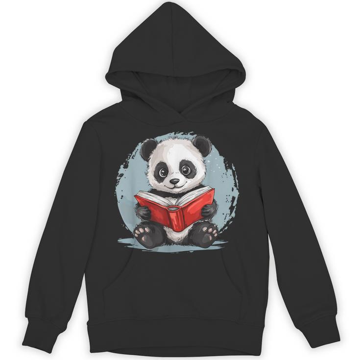 Panda With Book For Reading Enthusiasts Unisex Hoodie