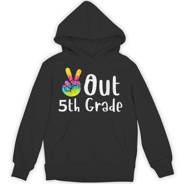Peace Out 5th Grade Tie Dye Graduation Class Of 2026 Unisex Hoodie