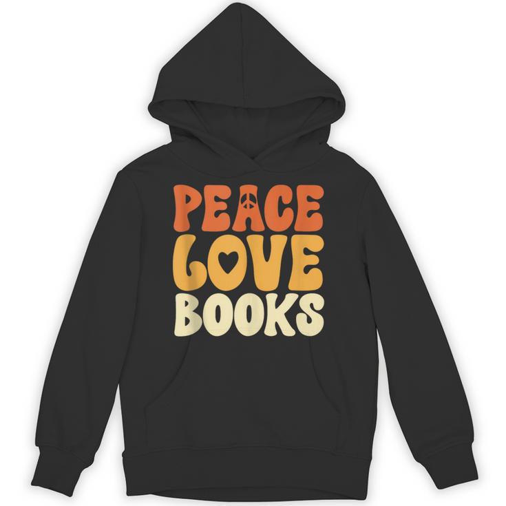 Peace Love Books Men Women Unisex Hoodie