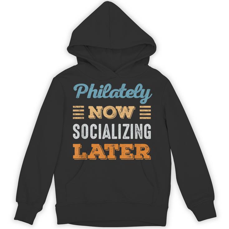 Philately Now Minimal Socializing Introvert Vintage Unisex Hoodie