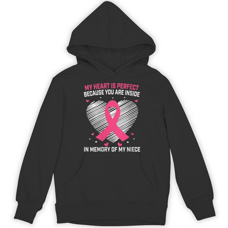 Pink Breast Cancer Awareness Women Men In Memory Of My Niece Unisex Hoodie