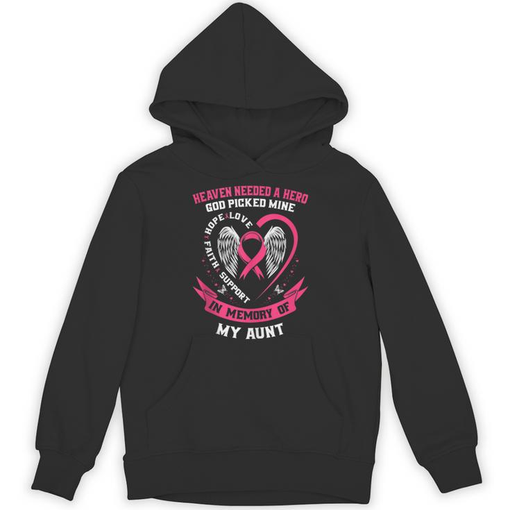 Pink In Memory Of Loving Aunt Breast Cancer Memorial Unisex Hoodie