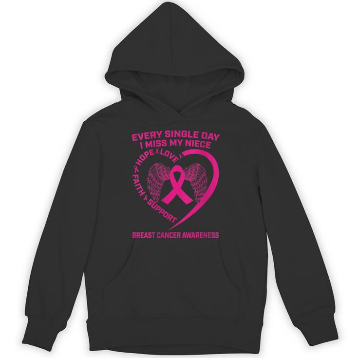 Pink Ribbon In Memory Of My Niece Breast Cancer Awareness Unisex Hoodie
