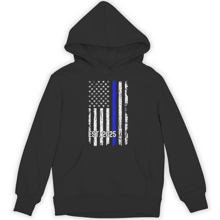 Police Graduation Est 2025 Back Print Police Academy Vintage Unisex Hoodie