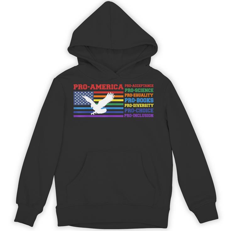 Pro America Pro Acceptance Pro Science Pro Equality Pro Book Unisex Hoodie