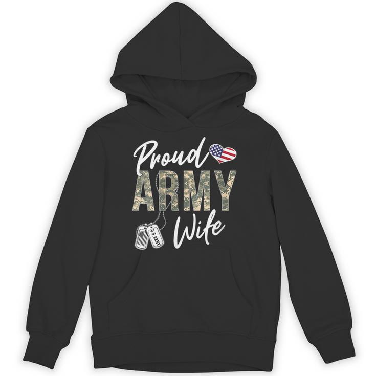 Proud Army Wife Army Graduation Wife US Army Wife Unisex Hoodie