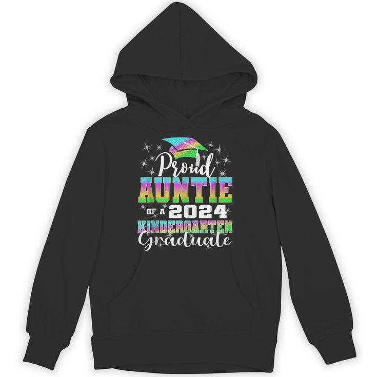 Proud Auntie Of Kindergarten Graduate 2024 Graduation Auntie Unisex Hoodie